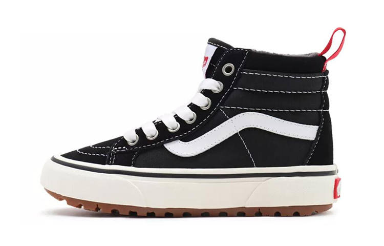 Vans SK8 Abrasion Resistant Breathable High top Kids' Skateboarding Shoes Black Children Aged 3 7 Years Old