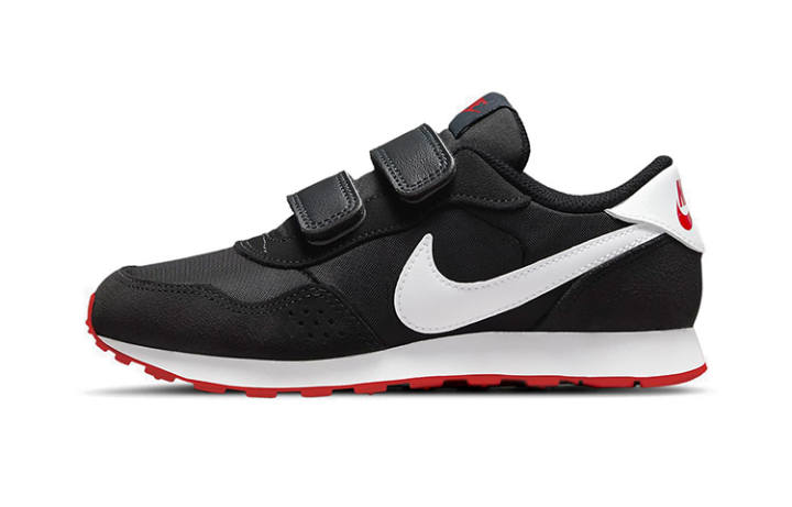 Nike Nike MD Valiant Hook and loop Low top Running Shoes Black White Red Children Aged 3 7 Years Old