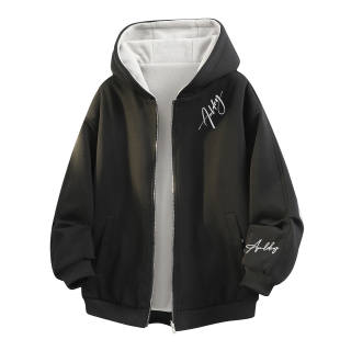 AULDEY Sweatshirts Unisex Hooded Thickened Cardigan