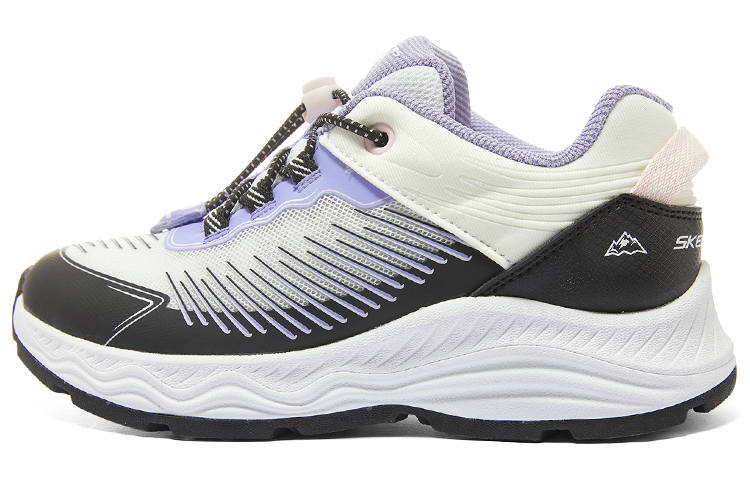 Skechers Girls Cushioning, Wear Resistant Low top Kids' Running Shoes White Black Teenagers