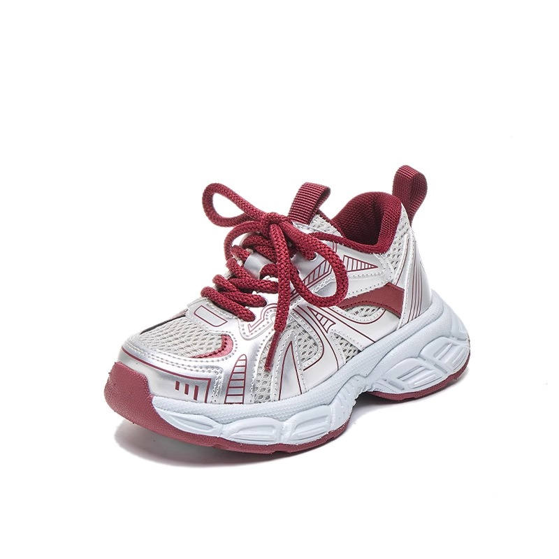 TONYBEAR PU Polyurethane Low top Kids Lifestyle Shoes Burgundy Kids'