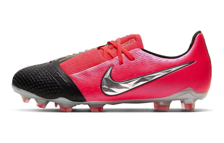 Nike Nike Phantom Venom Slip Resistant Cushioning Abrasion Resistant Low top Soccer Shoes Black Pink Kids'