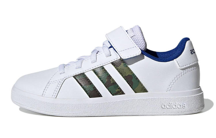 Adidas Neo GRAND COURT K Comfortable Low top Kids' Skateboarding Shoes White Green Kids'