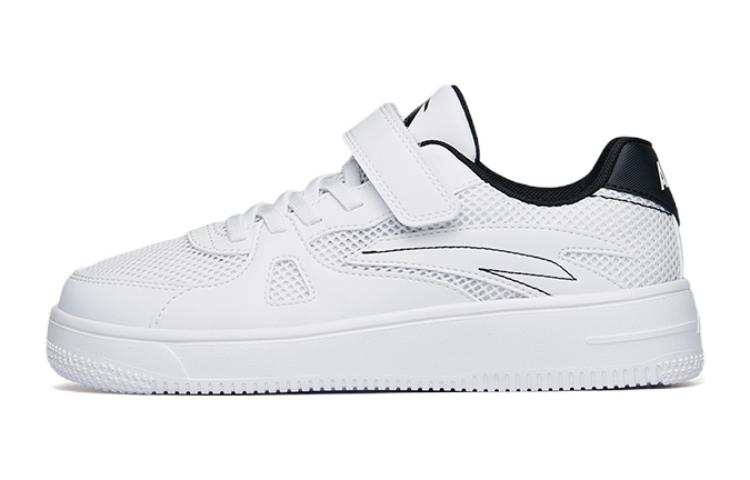 Antakids Synthetic Leather, Textile Slip Resistant Abrasion Resistant Low top Skateboard Shoes White Black Unisex