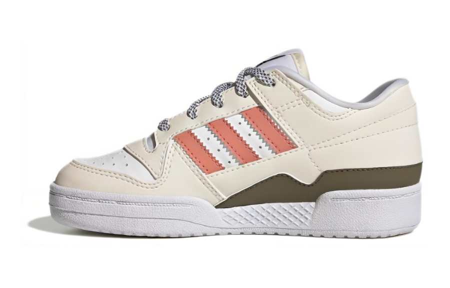 Adidas Originals FORUM Sports Breathable Low top Kids' Running Shoes White Pink Kids'