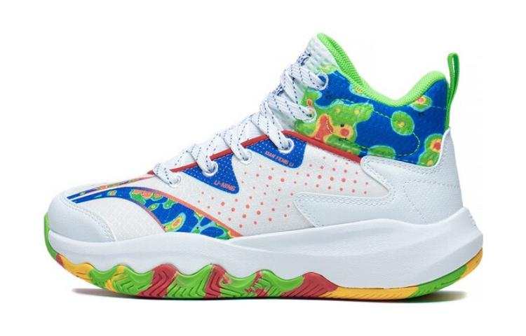 Li-Ning YOUNG Li Ning YOUNG Avant Garde Power PRIMARY 3.0 Mid top Children's Basketball Shoes White Blue Red