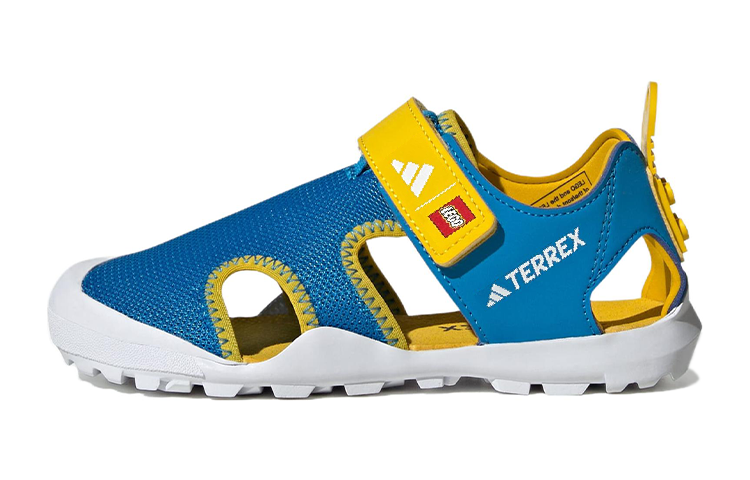 Adidas LEGO x Adidas Captain Toey Slip Resistant Abrasion Resistant Children's Sandals Blue Yellow Kids'