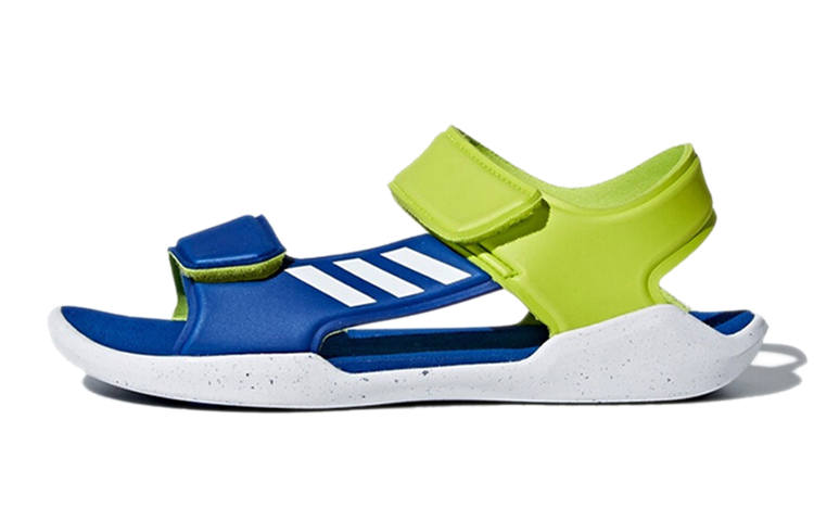 Adidas Adidas Swim K Synthetic Leather Comfortable Abrasion Resistant Abrasion Resistant Children's Sandals White Green Blue