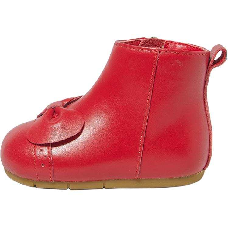 Snoffy Genuine Leather, Soft Sole, Breathable, Thermal Fleece Lined, Bowknot Pre Walking Baby Shoes Infant And Toddler