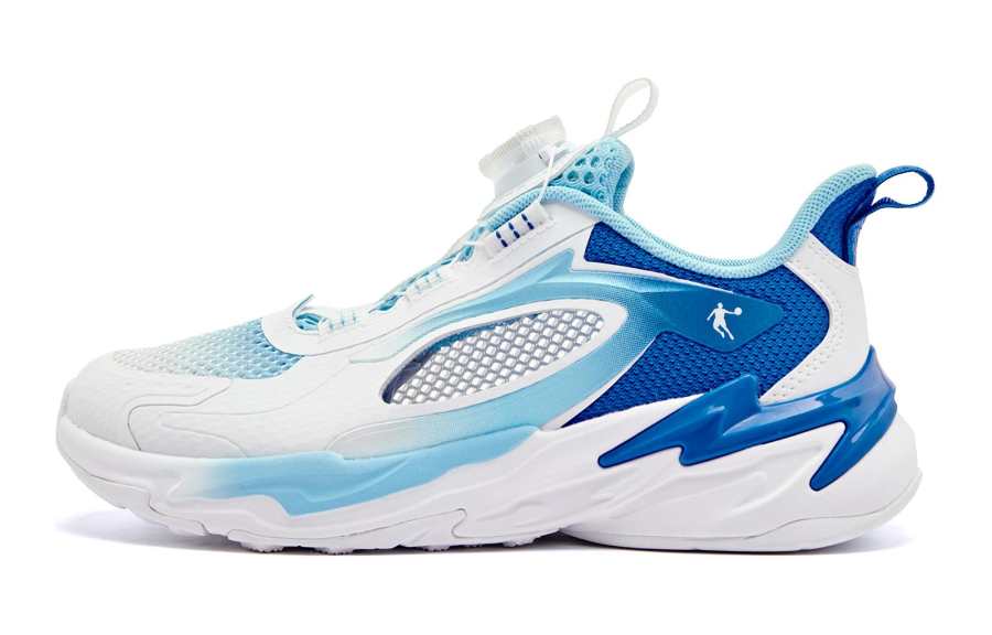 QIAODAN Low top Running Shoes White Blue Unisex
