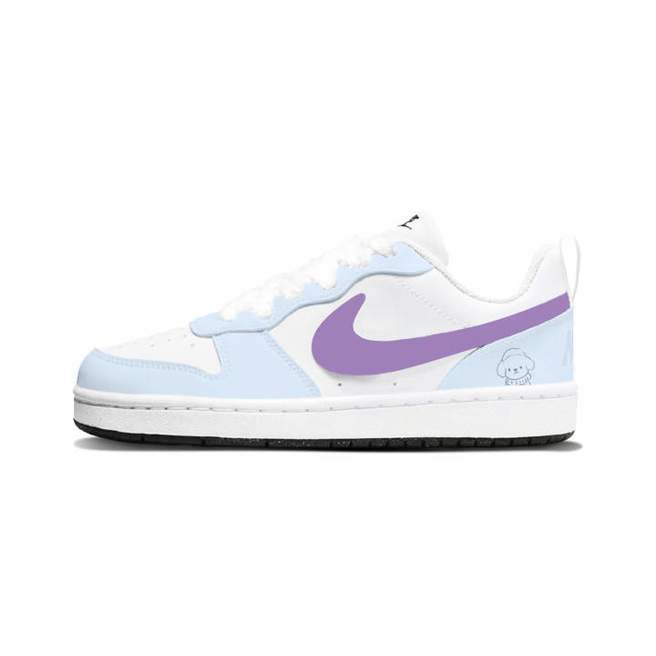 Nike Nike Court Borough Fresh Poodle Synthetic Leather Cushioning Abrasion Resistant Cushioning, Wear Resistant Low top