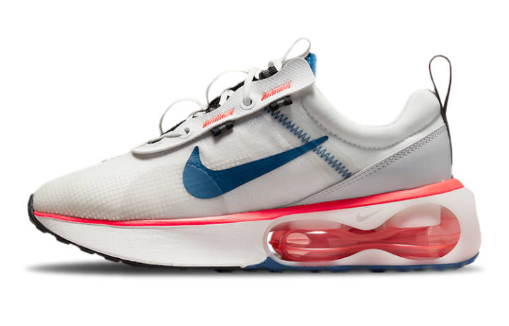 Nike Nike Air Max 2021 Cushioning Abrasion Resistant Breathable Low top Running Shoes White Blue Red 2021 Edition Unisex