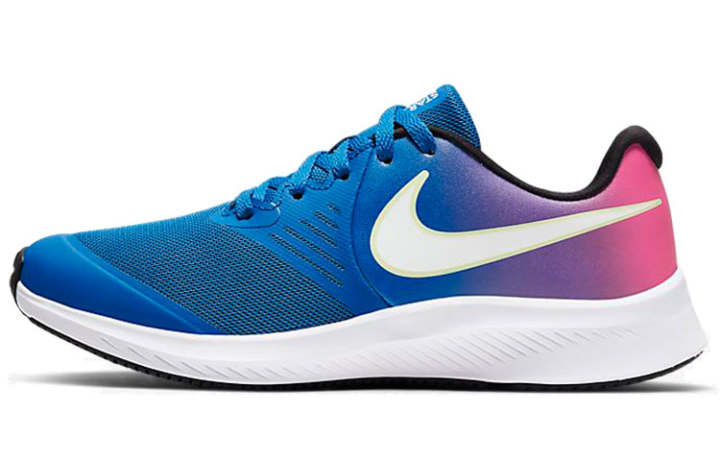 Nike Nike Star Runner 2 Cushioning Slip Resistant Low top Running Shoes Blue Pink Gradient Unisex