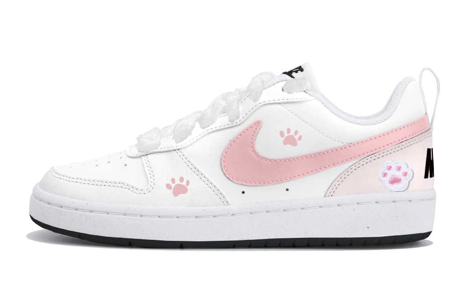 Nike Nike Court Borough Low top Kids' Skateboarding Shoes White Pink Teenagers