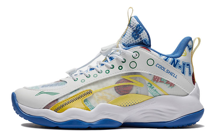 Li-Ning YOUNG Li Ning YOUNG Avant Garde Spirit PRIMARY 2.0 Low top Basketball Shoes White Blue Unisex