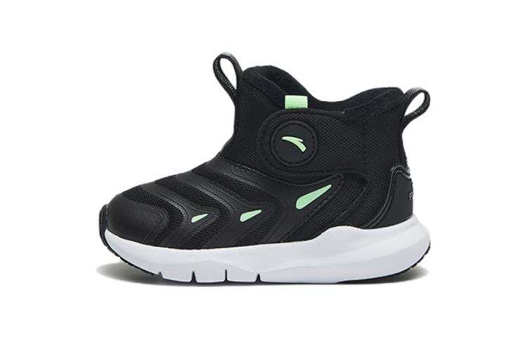 Antakids Caterpillar Fleece Lined Abrasion Resistant High top Toddler Shoes Black Infant And Toddler