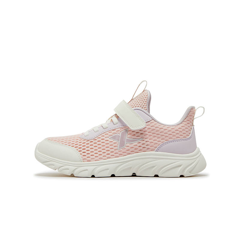 XTEP Synthetic Leather, Textile Slip Resistant Abrasion Resistant Low top Running Shoes Pastel Pink Sail White Kids'