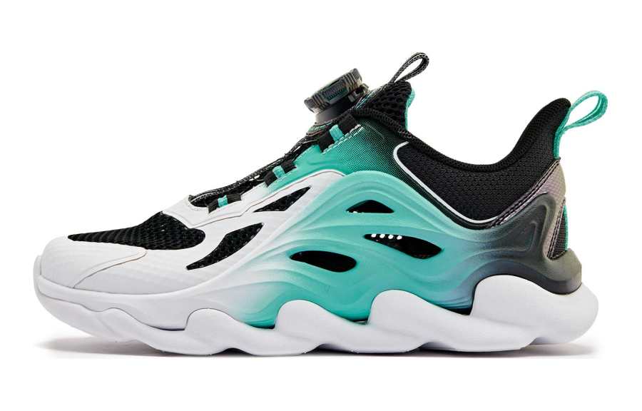 QIAODAN Low top Running Shoes Black Green Teenagers