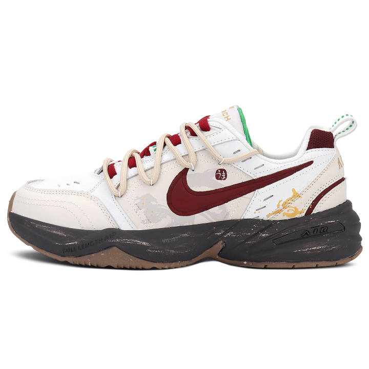 Nike Nike Air Monarch 4 Low top Casual Shoes Men's Beige Red