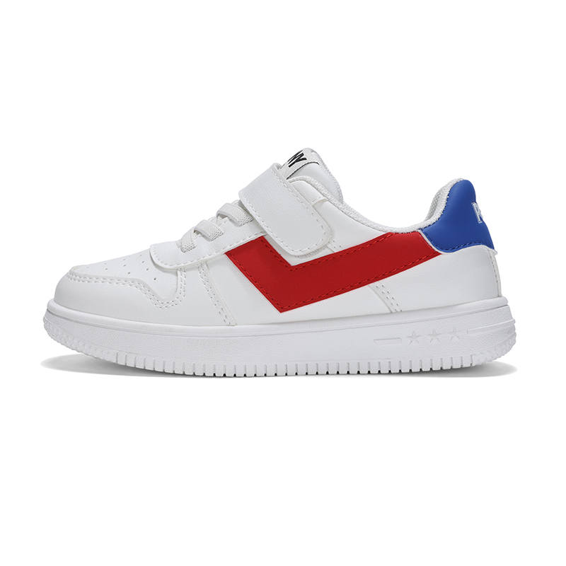 PONY CITY WINGS Anti-Kick Anti-Slip And Wear-Resistant Low-Top Kids' Skateboarding Shoes White Red Blue Kids'