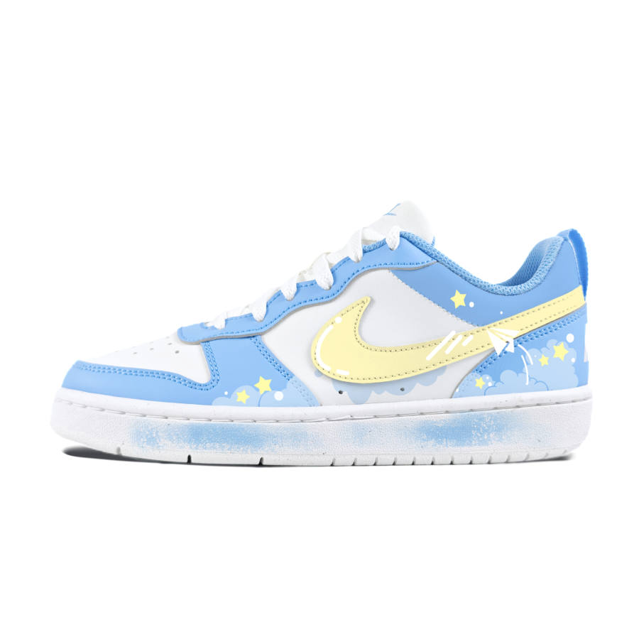 Nike Nike Court Cloud Kite Abrasion Resistant Low top Kids' Skateboarding Shoes Blue Teenagers