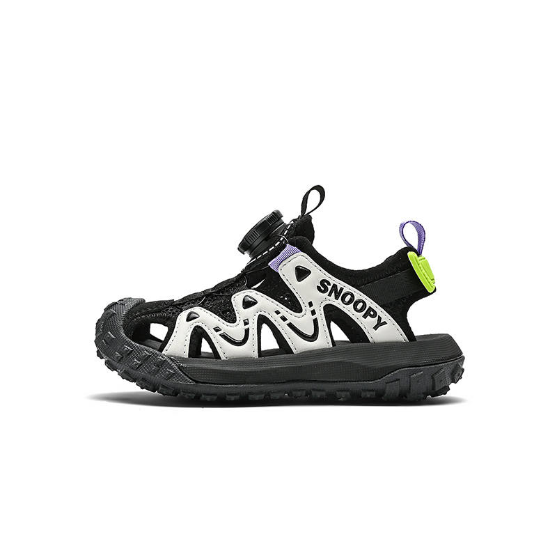 SNOOPY Explorer Slip Resistant Anti Kick Abrasion Resistant Breathable Support Low top Children's Sandals Black Kids'
