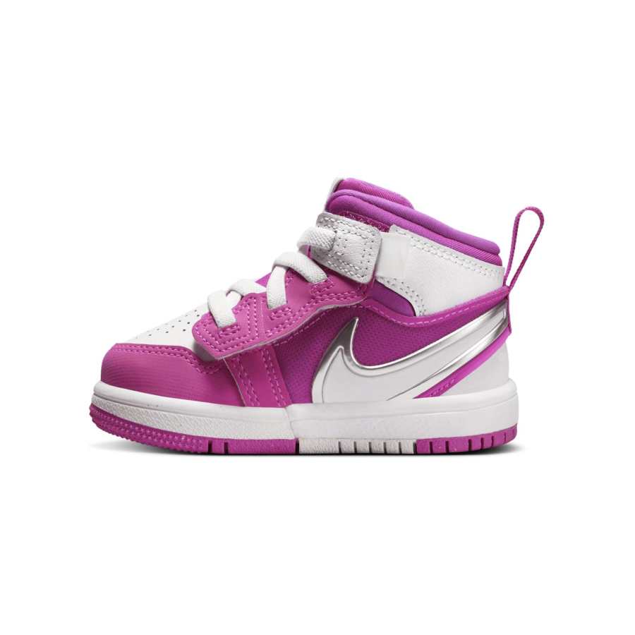 Jordan Jordan Air Jordan 1 Comfortable Abrasion Resistant Abrasion Resistant Mid top Toddler Shoes Pink White