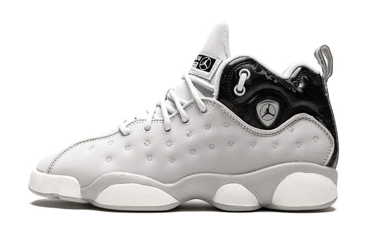 Jordan Jordan Jumpman Team II Synthetic Leather Slip Resistant Cushioning Abrasion Resistant Mid top Basketball Shoes