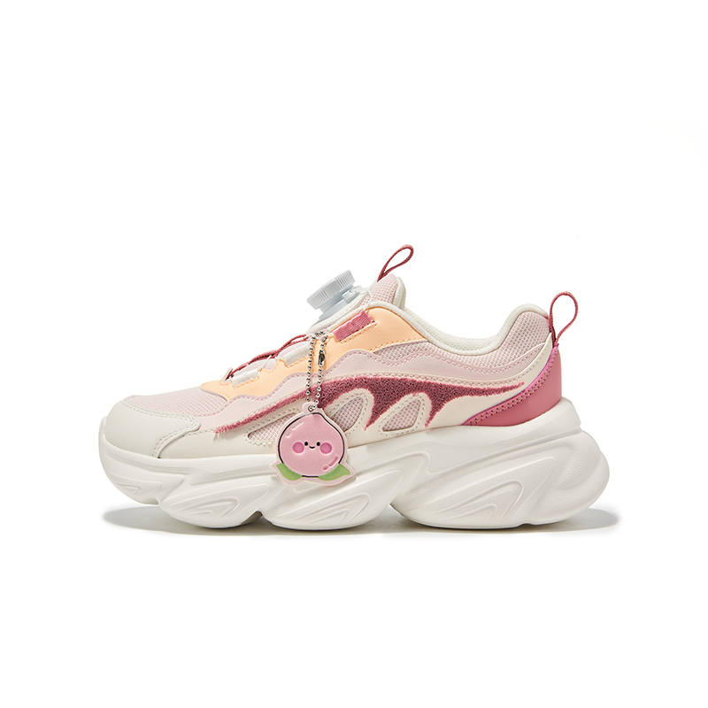 XTEP Abrasion Resistant Low top Kids Lifestyle Shoes Pure Pink Sail White Kids'