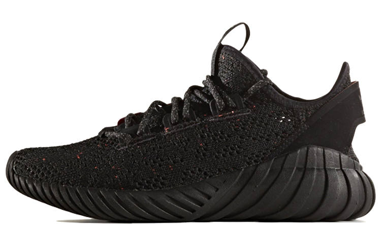 Adidas Originals Tubular Doom Sock Slip Resistant Abrasion Resistant Low top Sports Casual Shoes Black