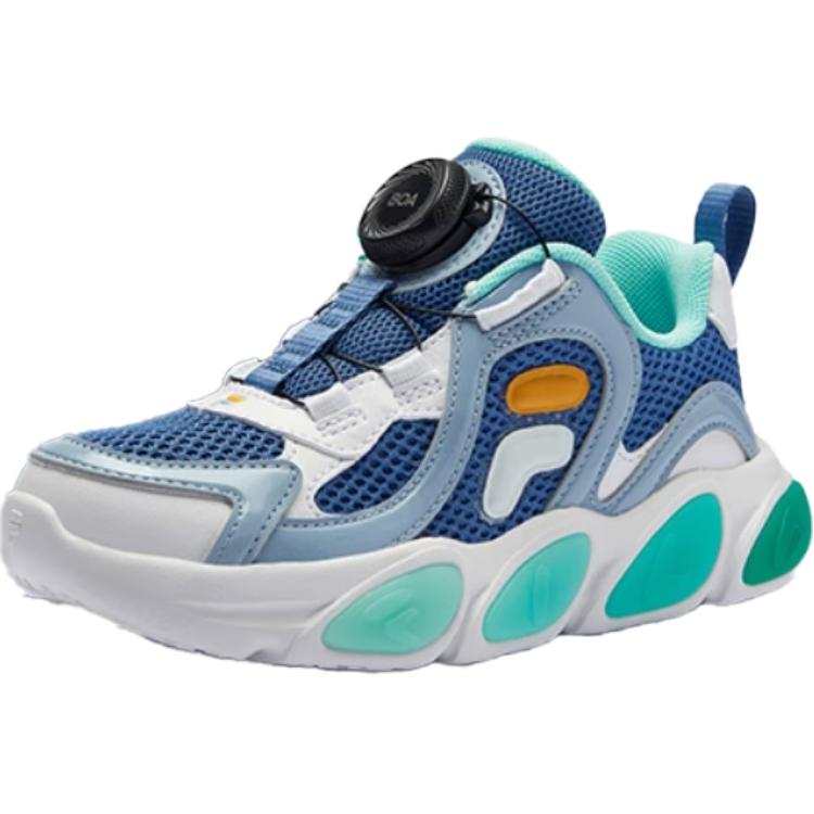 FILA KIDS BOA Slip Resistant Cushioning Low top Kids' Training Shoes Blue Children Aged 3 7 Years Old