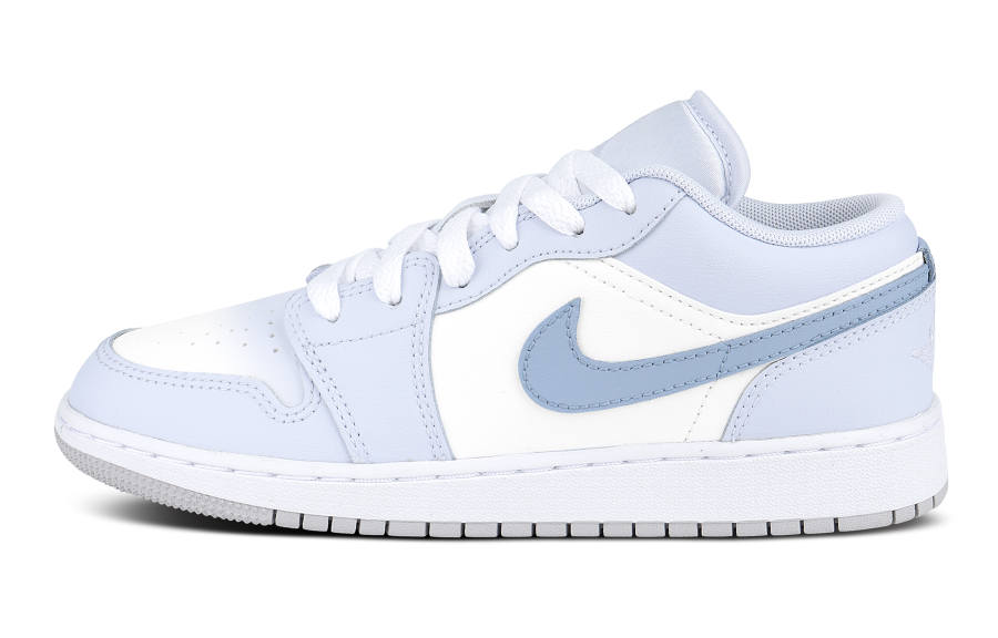 Jordan Jordan Air Jordan 1 Low top Children's Basketball Shoes Light Blue Teenagers