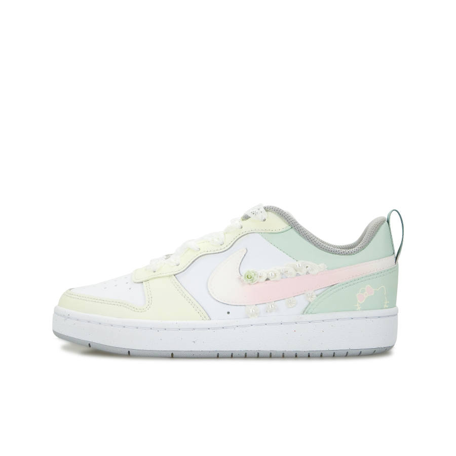 Nike Nike Court Borough Slip Resistant Abrasion Resistant Low top Kids' Skateboarding Shoes Green Teenagers