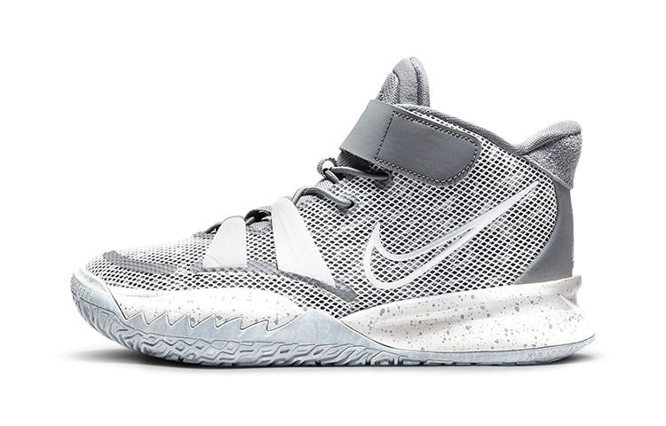 Nike Nike Kyrie 7 Mid top Children's Basketball Shoes Gray White Children Aged 3 7 Years Old