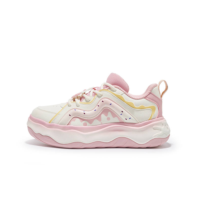 XTEP Donut Low top Skateboard Shoes Sail White Pure Pink Unisex
