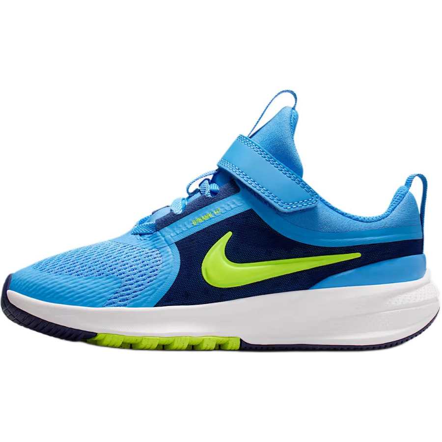 Nike Nike Star Runner 5 Cushioning Breathable Low top Kids' Running Shoes Blue White Yellow Children Aged 3 7 Years Old