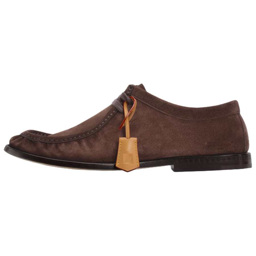 LOUIS VUITTON Jazz Casual Leather Shoes Men's Brown