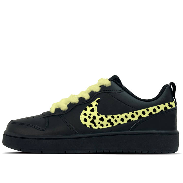 Nike Nike Court Borough Midnight Fluorescent Leather Slip Resistant Abrasion Resistant Low top Kids' Skateboarding Shoes