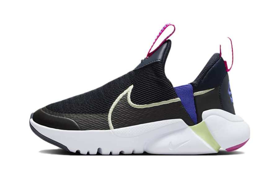Nike Nike Flex Plus 2 Cushioning, Wear Resistant Low top Kids' Running Shoes Black Green Children Aged 3 7 Years Old