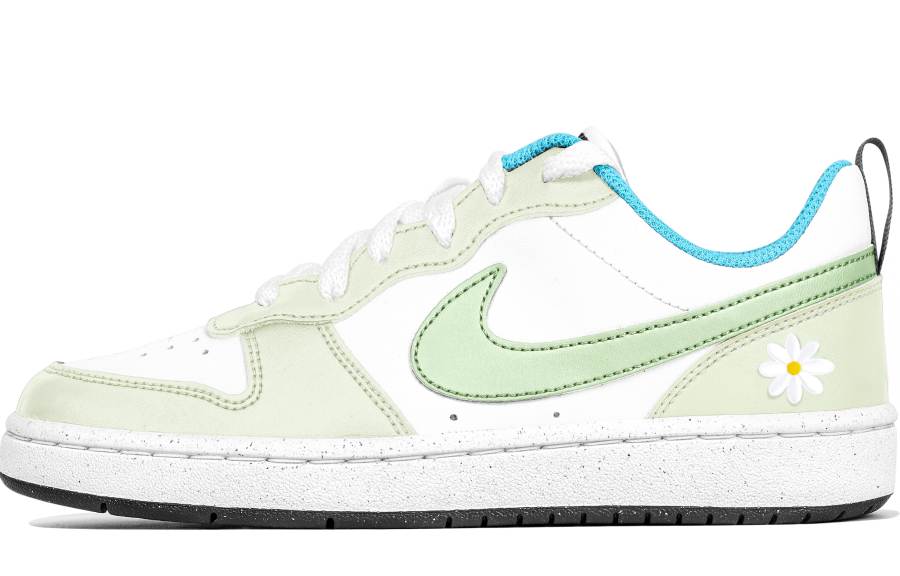 Nike Nike Court Borough Low Synthetic Leather Cushioning Abrasion Resistant Low top Kids' Skateboarding Shoes Light Green