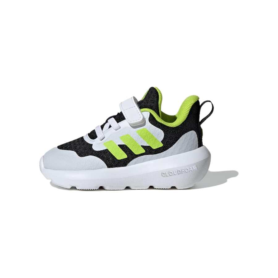 Adidas Adidas Fortarun 2.0 Fabric Slip Resistant Abrasion Resistant Low top Toddler Shoes Black Green Infant And Toddler