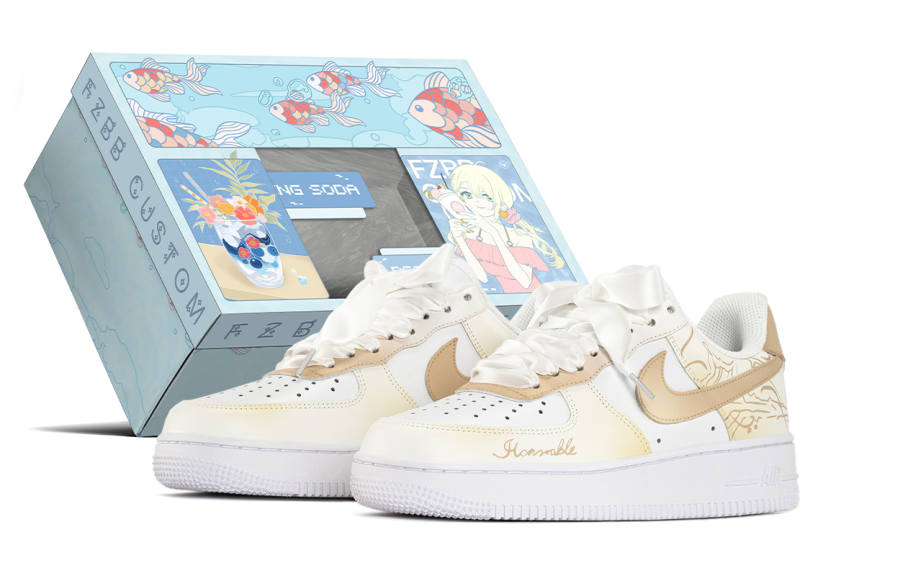 Nike Nike Air Force 1 Sunrise Snails Synthetic Leather Slip Resistant Cushioning Slip Resistant Cushioning Low top
