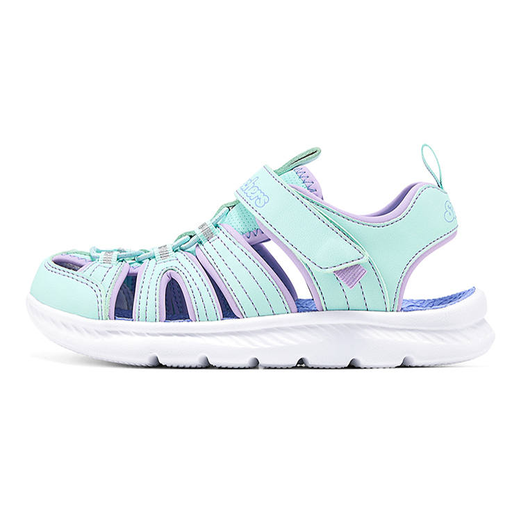 Skechers Kids Abrasion Resistant Breathable Slip Resistant Low top Sandal Purple/mint Green Kids'