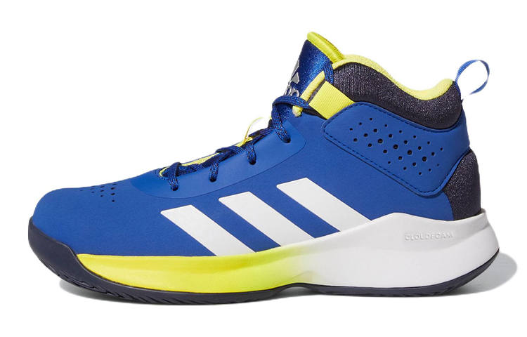 Adidas Adidas Cross Em Up 5 Comfortable Slip Resistant Abrasion Resistant Mid top Kids' Soccer Shoes Blue Kids'