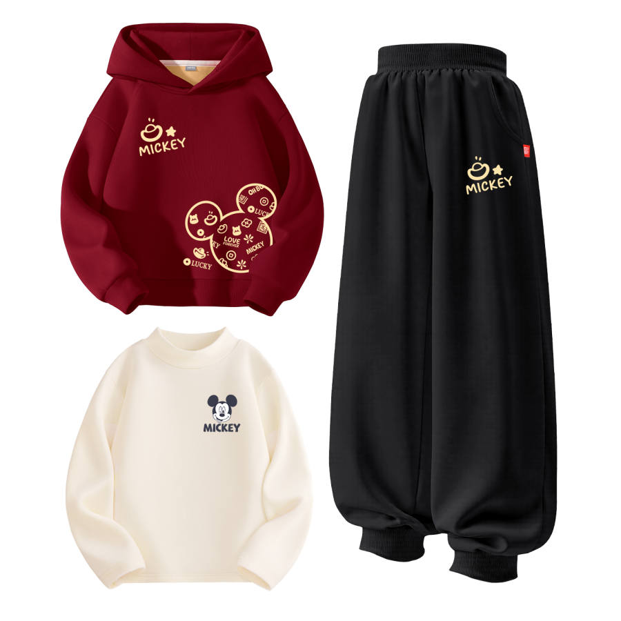 Disney Kids Casual Sportswear Hooded Thickened
