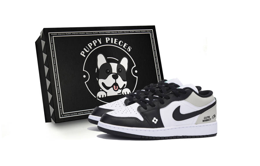Jordan Jordan Air Jordan 1 Leather Low top Kids' Skateboarding Shoes White Gray Teenagers