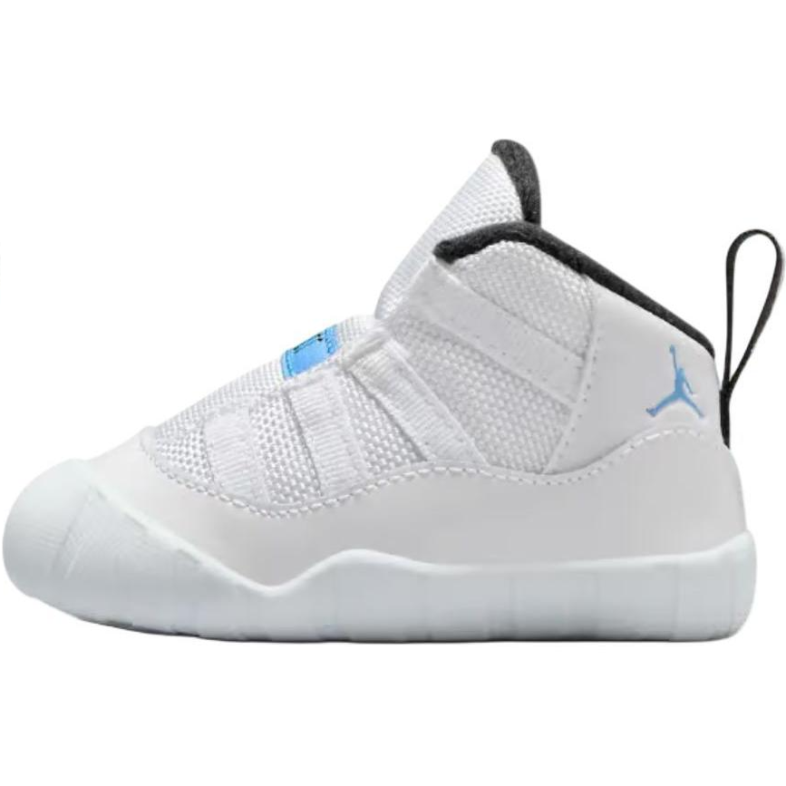 Jordan Jordan Air Jordan 11 Slip Resistant Abrasion Resistant High top Pre Walking Shoes & Sock Shoes White Blue