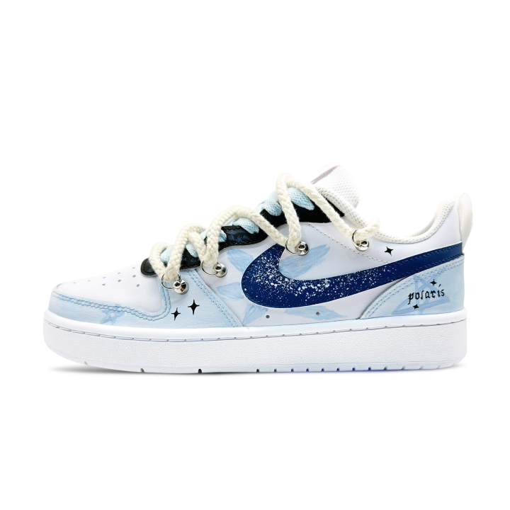Nike Nike Court Borough Misty Blue Star Z Leather Cushioning Abrasion Resistant Slip Resistant