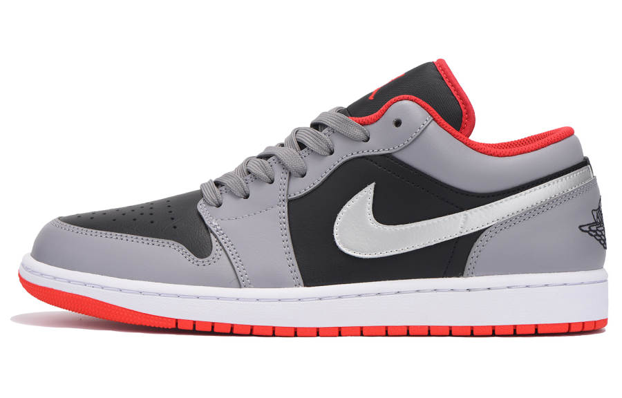 Jordan Women's Jordan Air Jordan 1 Abrasion Resistant Low top Children's Basketball Shoes Black Red