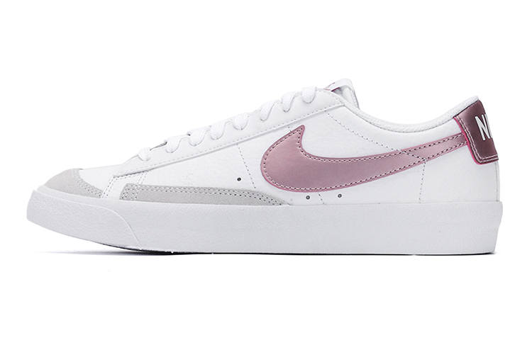 Nike Nike Blazer 77 Synthetic Leather Low top Skateboard Shoes White Purple Unisex